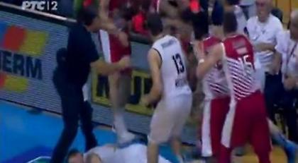 Ξύλο και διακοπή στο Παρτίζαν-Ερυθρός Αστέρας (video)