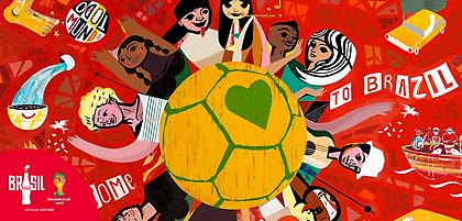 H Coca-Cola αποκάλυψε την Happiness Flag στον εναρκτήριο αγώνα του 2014 FIFA World Cup!