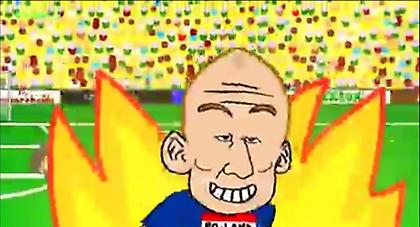 Η… αστραπή του Ρόμπεν σε καρτούν! (vid)