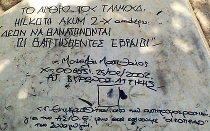 Βεβήλωσαν το Μνημείο του Ολοκαυτώματος στην Αθήνα