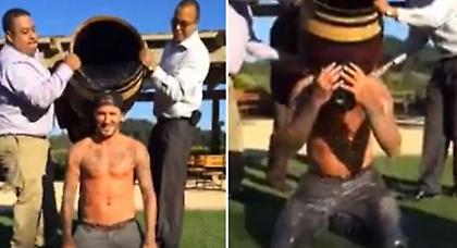 «Λούστηκε» με… βαρέλι και ο Μπέκαμ!