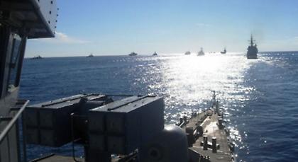 Ελληνικά πολεμικά πλοία ανοιχτά της Κύπρου