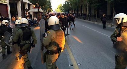 Ένταση στη μαθητική πορεία στην Αθήνα