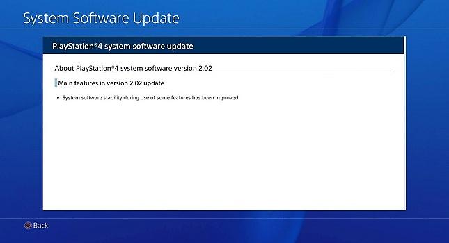 Διαθέσιμη η ενημέρωση 2.02 για το PlayStation 4