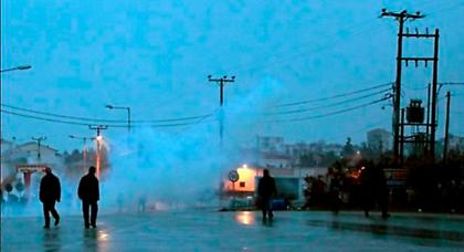 Ένταση και συγκρούσεις στην πορεία στις Σκουριές