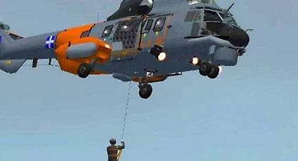 Ελικόπτερο του Πολεμικού Ναυτικού έσωσε άντρα του οποίου η βάρκα βυθίστηκε μεσοπέλαγα