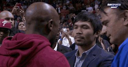 Μεϊγουέδερ και Πακιάο συναντήθηκαν στο παρκέ! (video)