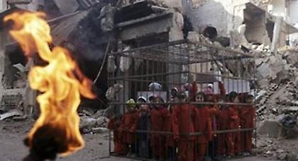 Βίντεο-σοκ: Παιδιά αναπαριστούν την εκτέλεση του Ιορδανού πιλότου