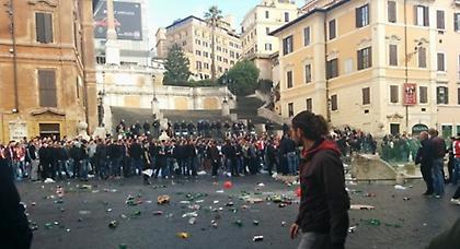 Πεδίο μάχης λόγω Φέγενορντ οι πλατείες της Ρώμης (pics)