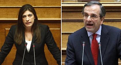 Καυγάς μεταξύ Κωνσταντοπούλου και Σαμαρά