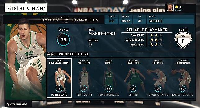Ανανεώθηκαν τα ρόστερ ΟΣΦΠ και ΠΑΟ στο NBA 2K15