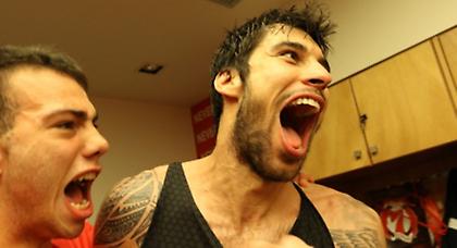 Η αποθέωση του Πρίντεζη στα αποδυτήρια (video)