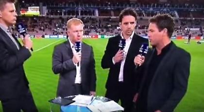 O Γκιγκς χτύπησε τον Σκόουλς με μπάλα σε ζωντανή μετάδοση (video)