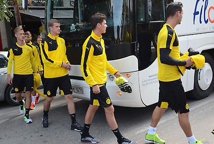 Οι παίκτες της Ντόρτμουντ στο «Κλ. Βικελίδης» (pics)