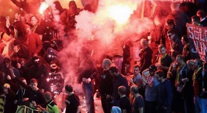 Χούλιγκαν οπαδοί της Κολωνίας στην Τούμπα