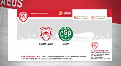 Τα εισιτήρια για το Ολυμπιακός-Λιμόζ