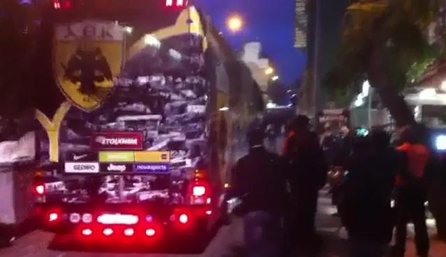 Οι αφίξεις Παναθηναϊκού και ΑΕΚ στην Λεωφόρο (video)