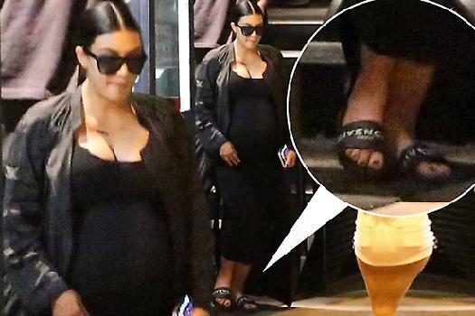 H εγκυμονούσα  Kim Kardasian φόρεσε παντόφλες αξίας 300 δολαρίων