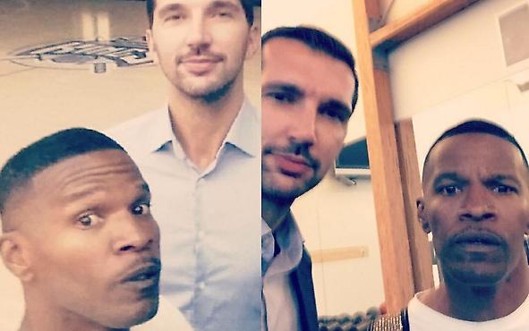 Ο Πέτζα συνάντησε τον Τζέιμι Φοξ (pic)