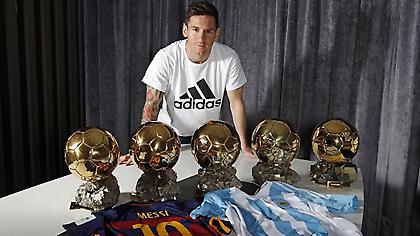 Τα νέα παπούτσια του Μέσι με τις πέντε Χρυσές Μπάλες (pics)