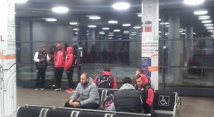 Στο χιονισμένο Κάουνας ο Ολυμπιακός (pics)