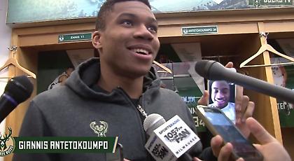 Απίθανος Giannis, έκανε δηλώσεις μαζί με τον αδερφό του μέσω... FaceTime (video)