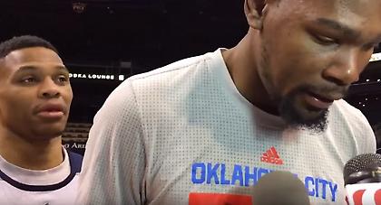 Ο Γουέστμπρουκ κοροϊδεύει τον Ντουράντ πισώπλατα (video)