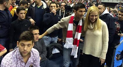 Πήγε να δει Ερυθρός Αστέρας-Τσεντεβίτα ο Τζόκοβιτς (video)