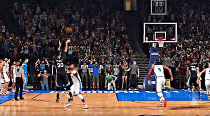 Το απίστευτο τρίποντο του Κάρι στο NBA 2K16 (video)