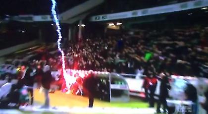 Πέτυχαν με φωτοβολίδα τον πάγκο! (video)