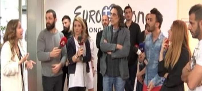 Χαμός στη συνέντευξη για το τραγούδι της Eurovision (video)