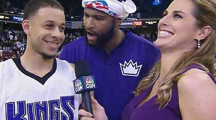 Ο Κάζινς έκανε «ντου» σε συνέντευξη του Σεθ Κάρι (video)