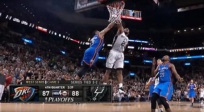 Το φοβερό κάρφωμα του Λέοναρντ και ο 40άρης Ντάνκαν στο Top 5 (video)