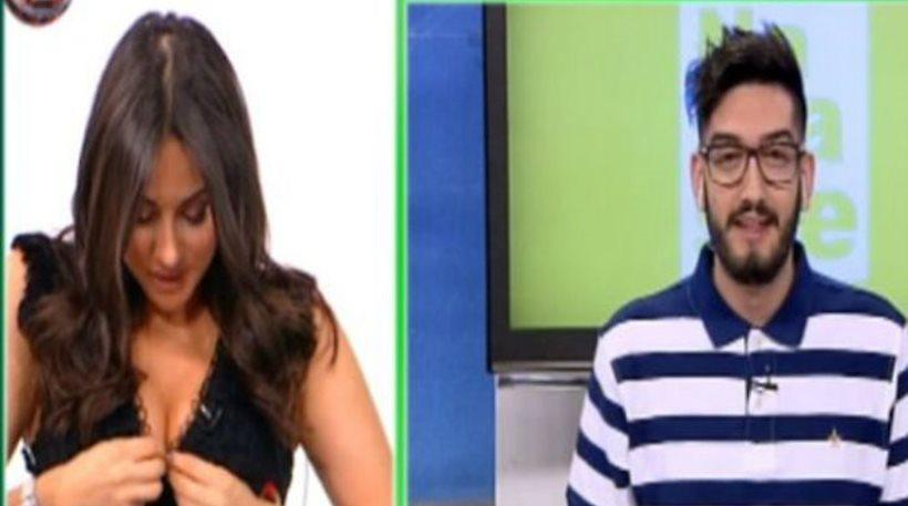 Το σέξι ατύχημα της Χριστίνας Μουστάκα: Το μπούστο της έσπασε το κουμπί! (video)