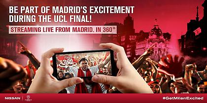 Ο τελικός του UEFA Champions League με live video 360° από τη Nissan