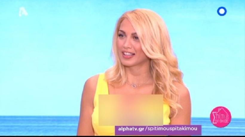 Με αποκαλυπτικό ντεκολτέ η Κωνσταντίνα Σπυροπούλου στην εκπομπή της! (video)