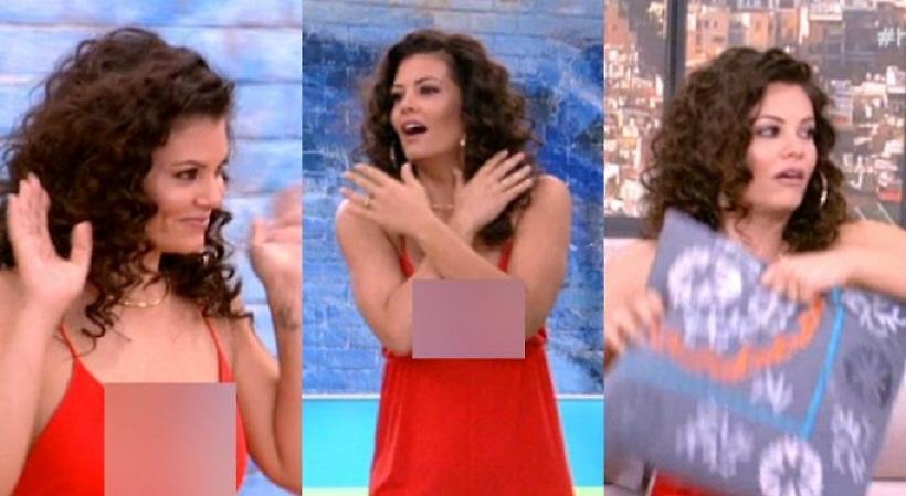 Εξερράγη… το στήθος της Μαρίας Κορινθίου στον αέρα! (video)