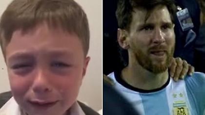 Πιτσιρικάς σπαράζει στο κλάμα για τον Μέσι! (video)