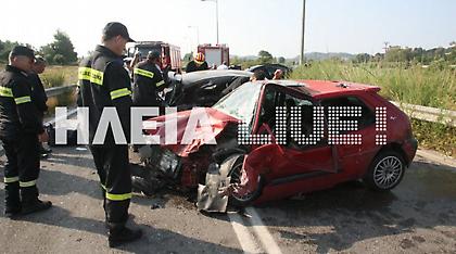 Καραμπόλα στην Πύργου-Τριπόλεως με σοβαρό τραυματισμό μίας οδηγού (video)