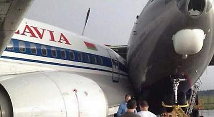 Συγκρούστηκαν δύο αεροπλάνα στο αεροδρόμιο του Μινσκ -Εξαιτίας σφοδρής κακοκαιρίας (pics)