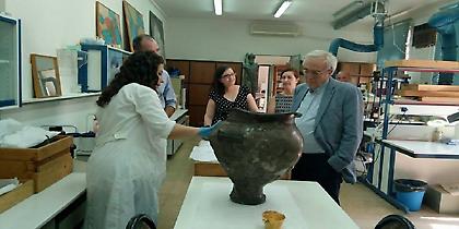 Ο «κρατήρας της μάχης» εκτίθεται στο Εθνικό Αρχαιολογικό Μουσείο