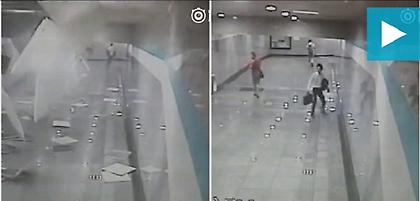 Βίντεο-σοκ: Ταβάνι καταρρέει σε σταθμό του μετρό στην Κίνα
