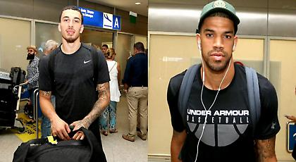 Έφτασαν Αθήνα Τζέιμς και Φελντέιν (pics)