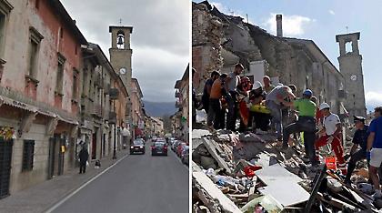 Σεισμός στην Ιταλία: Το πριν και το μετά τεσσάρων χωριών που ισοπεδώθηκαν