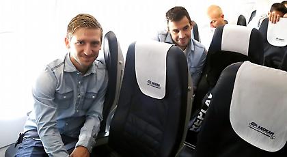 Η πτήση του Ολυμπιακού για την Ελβετία (video)