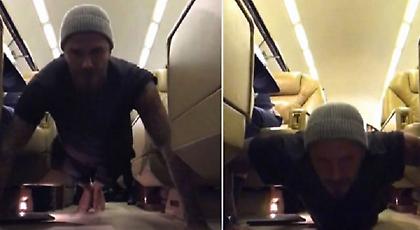 Ο Μπέκαμ κάνει πους απς πάνω σε πιάνο και σε αεροπλάνο για καλό σκοπό (video)