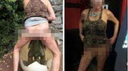 «Θύμα» η ημίγυμνη γυναίκα που ασέλγησε δημοσίως με... δεινοσαυράκι, λέει η αστυνομία