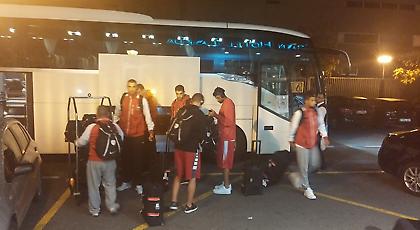 Η άφιξη του Ολυμπιακού στη Βιτόρια (video)