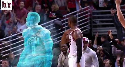 Το μεγάλο καλάθι του Γουέιντ που «πάγωσε» τον αντίπαλο (video)