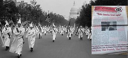 Η Κου Κλουξ Κλαν ψηφίζει Τραμπ -«Είναι η μόνη μας ελπίδα» λέει η εφημερίδα της οργάνωσης